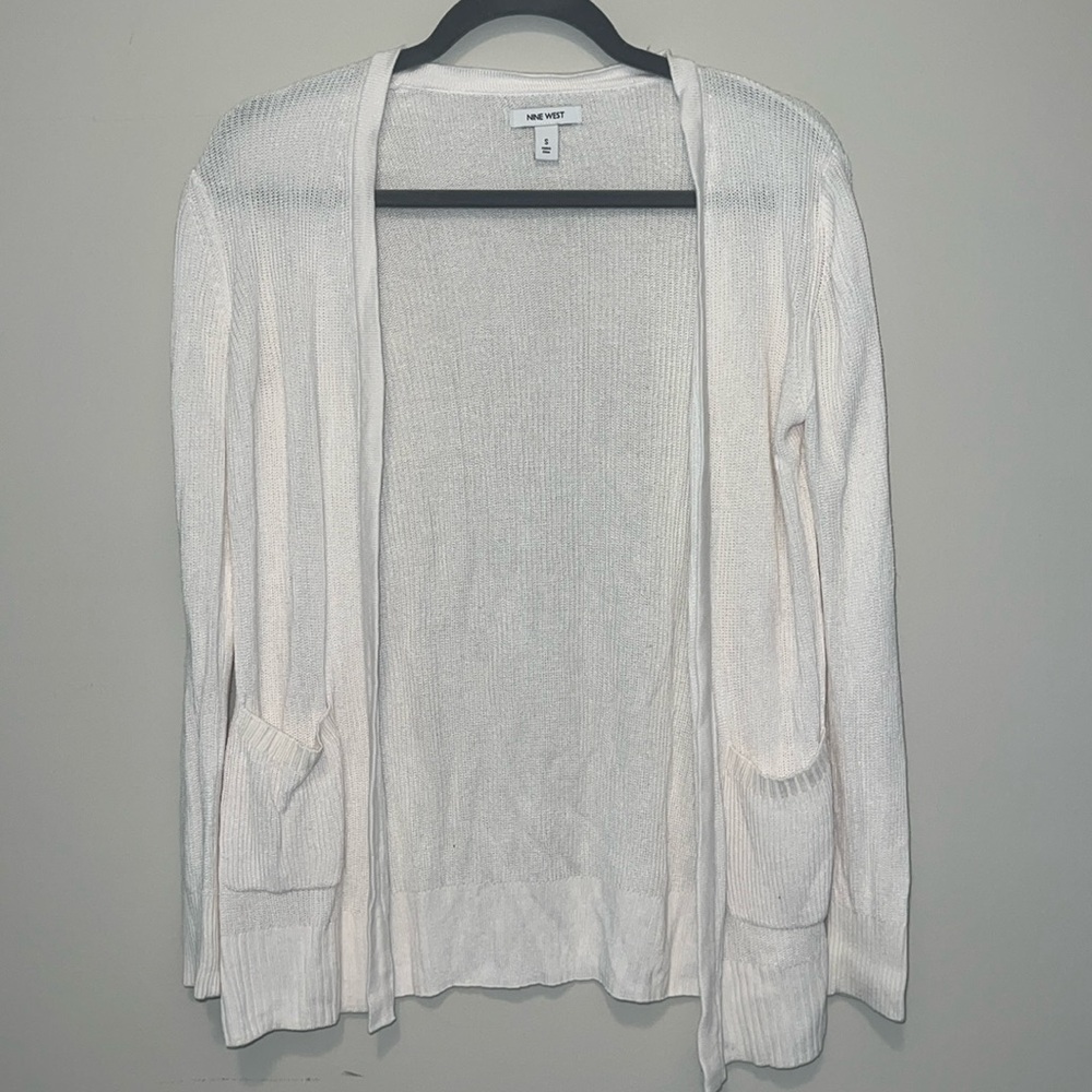 Nine West ✨ White Cardigan Sz S